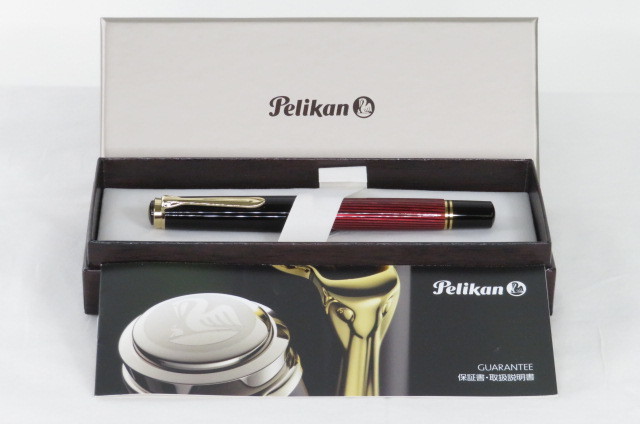 Pelikan ペリカン 万年筆 ボルドー F字 M800 スーベレーン 吸引式