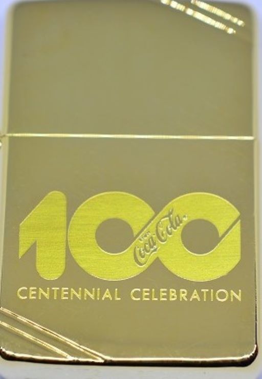 zippo コカコーラ 100周年記念モデル Coca Cola CENTENNIAL CELEBRATION ゴールド ソリッドブラス 1986年製