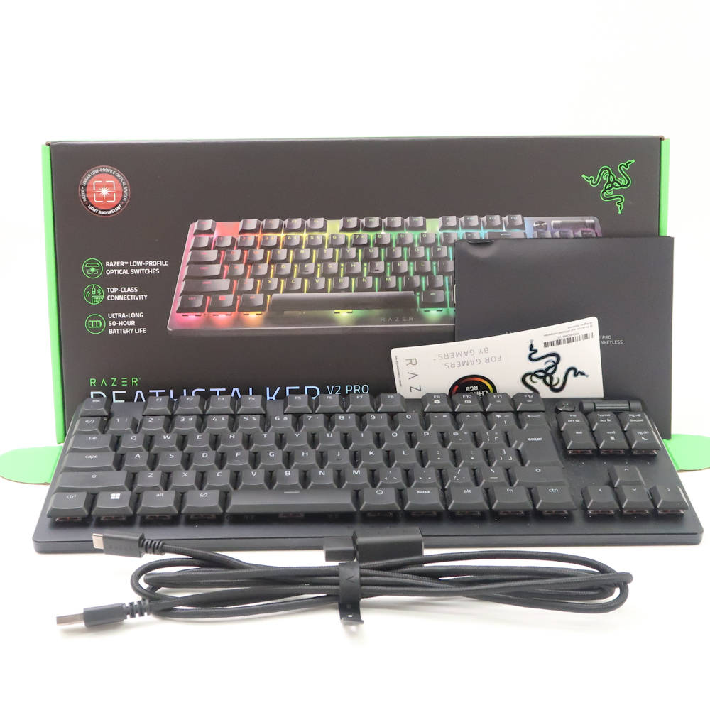 RAZER レイザー DEATHSTALKER V2 PRO ゲーミングキーボード ワイヤレス 有線 PC周辺機器 赤軸 日本語配列