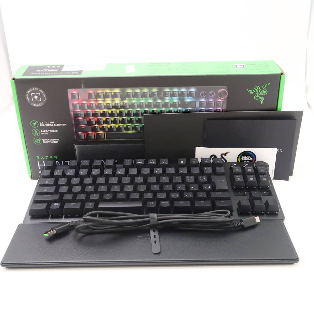 RAZER レイザー Huntsman V3 Pro Tenkeyless JP ゲーミングキーボード ワイヤレス 有線 PC周辺機器 黒軸 日本語配列